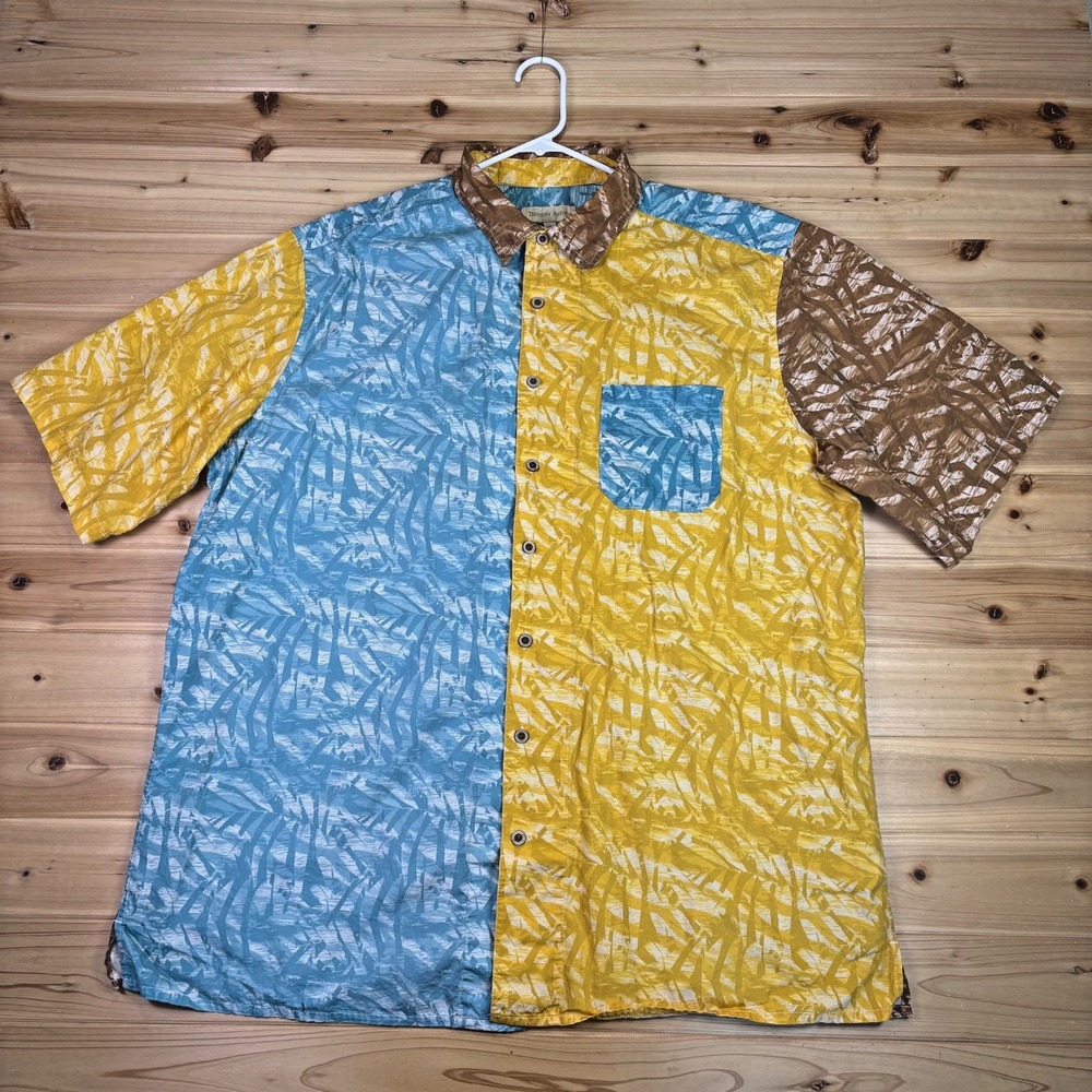 Territory Ahead Shirt Mens XXLT Colorful Hawaiian Short Sleeve Button Up Shirt